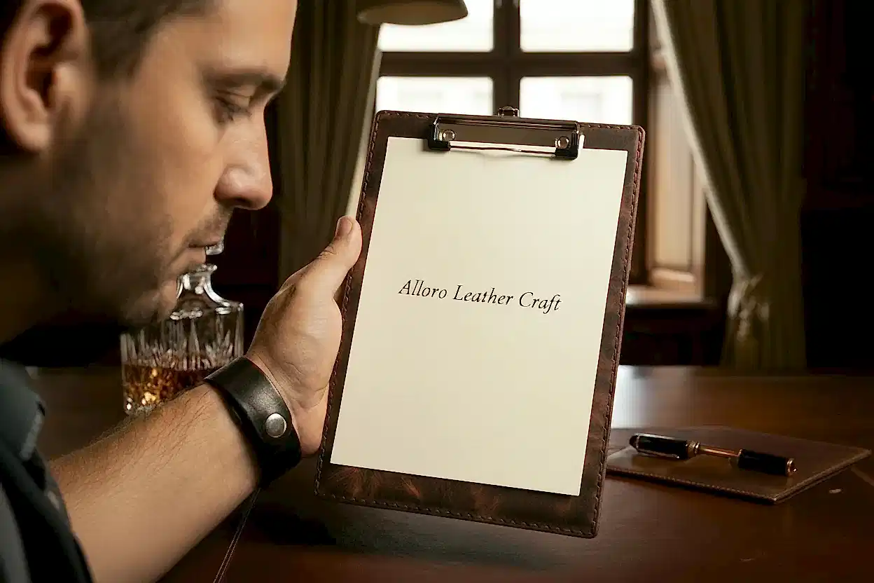 A5 Clipboard Sekreterlik Deri El Yapımı Hakiki Deri