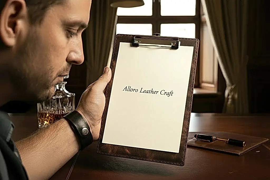 A5 Clipboard Sekreterlik Deri El Yapımı Hakiki Deri