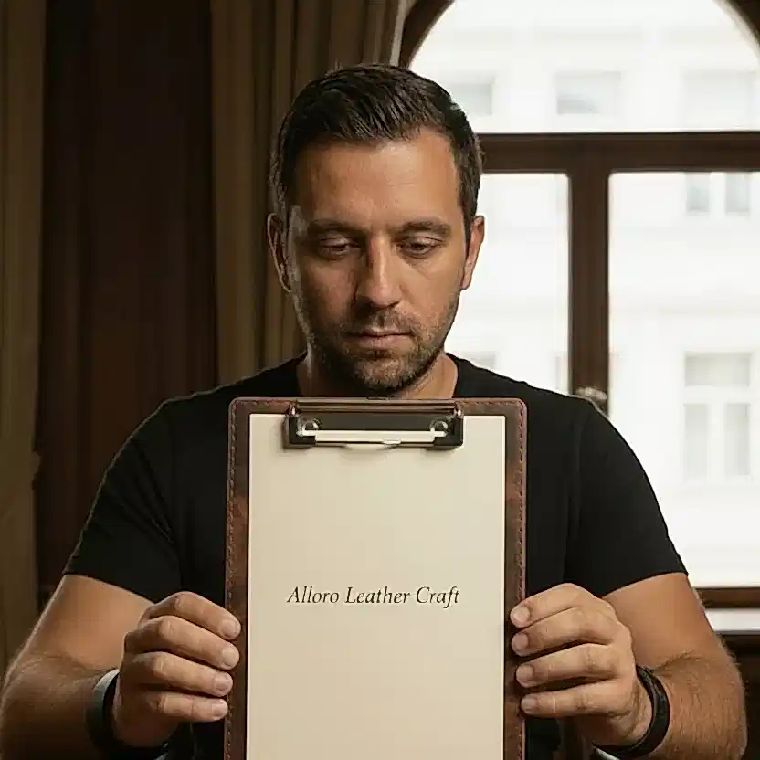 A5 Clipboard Sekreterlik Deri El Yapımı Hakiki Deri