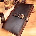 Hakiki Deri Ajanda Kılıfı V-7 El Dikişi Tokalı 16x22