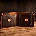 hakiki deri el yapimi artemis bifold deri cüzdan