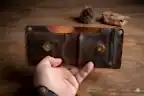 Artemis Cüzdan Katlanır Tasarım Hakiki Deri El Yapımı