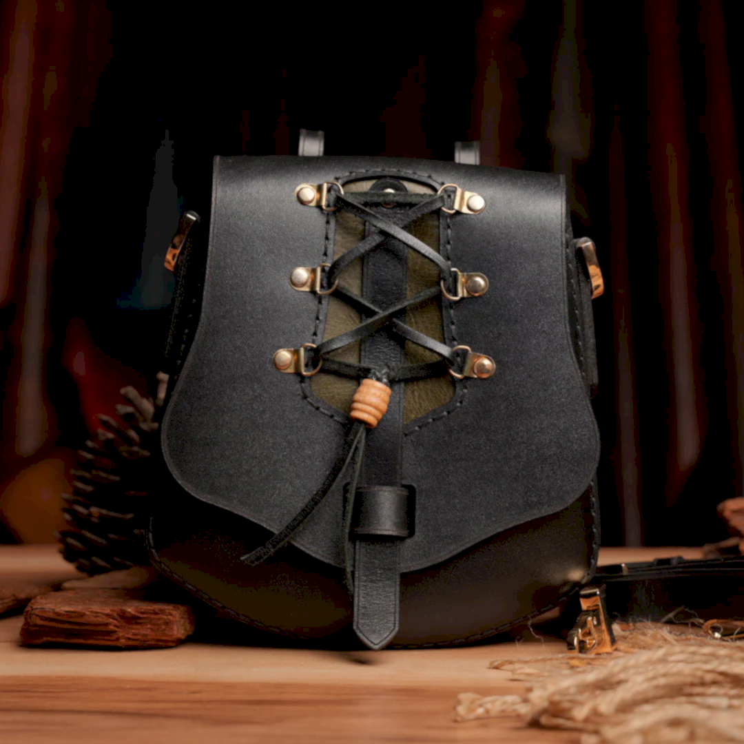 Corset Mini Çanta El Yapımı Hakiki Deri Omuz Askılı
