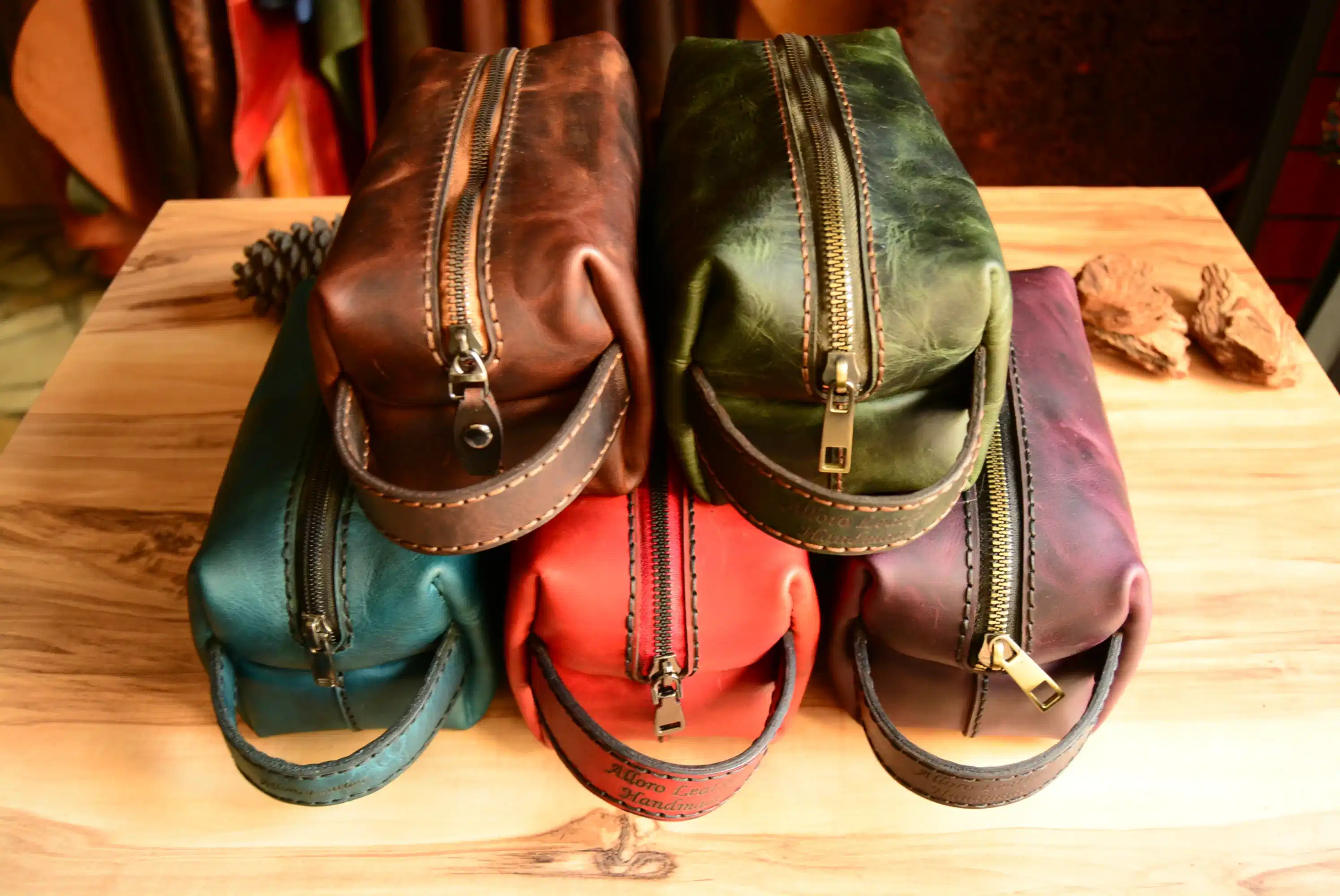 Dopp Kit Çanta El Çantası Hakiki Deri El Yapımı