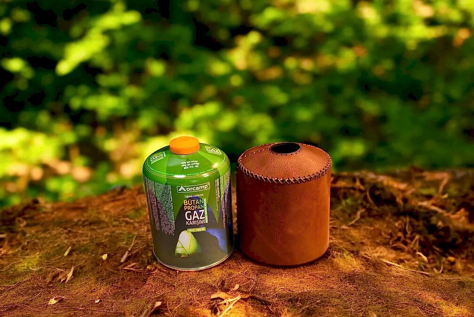 Hakiki Deri Gaz Kartuş Kılıfı El Yapımı 1000 ml Uyumlu