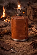hakiki deri el yapimi hakiki deri gaz kartuş kılıfı (kamp ocağı tüpü kılıfı) (1000 ml uzun)