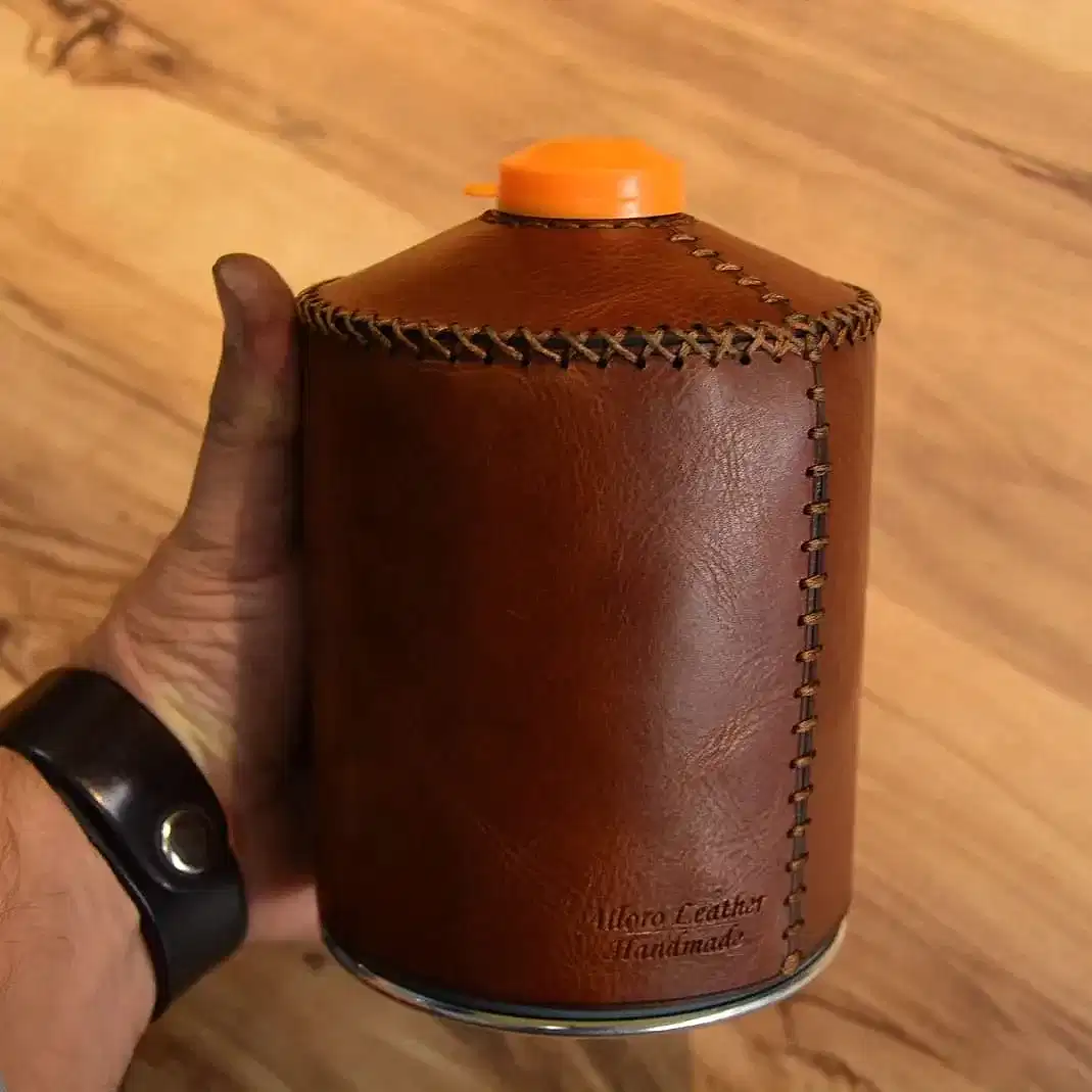 Hakiki Deri Gaz Kartuş Kılıfı El Yapımı 1000 ml Uyumlu