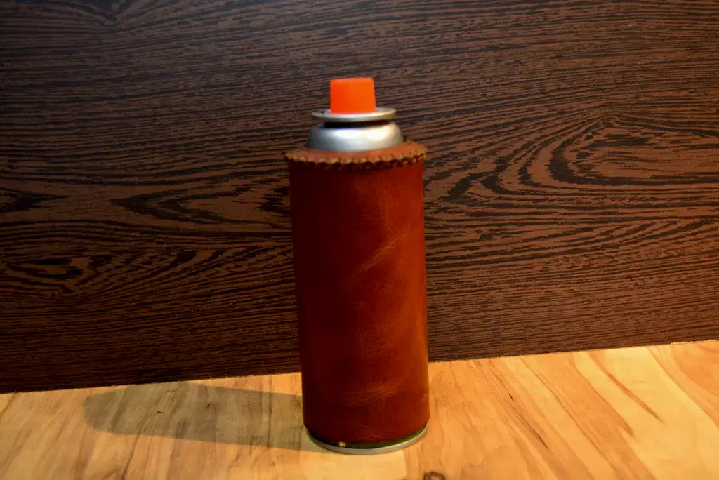 Hakiki Deri Gaz Kartuş Kılıfı El Yapımı 500 ml Uyumlu