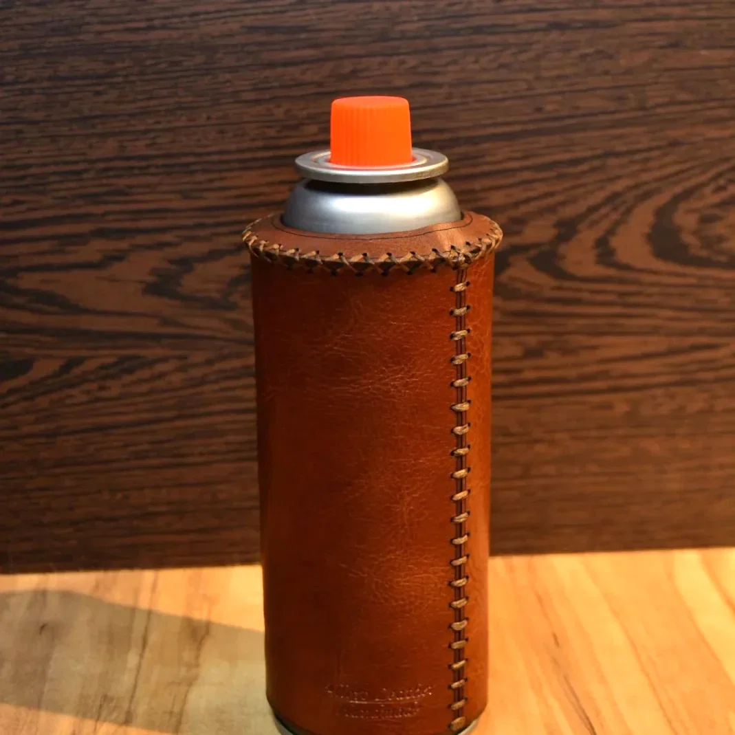 Hakiki Deri Gaz Kartuş Kılıfı El Yapımı 500 ml Uyumlu