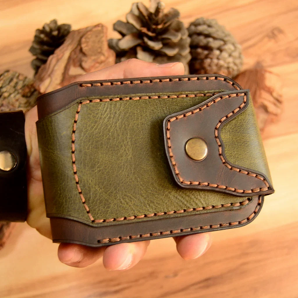 Gladiator Cüzdan Bifold Çıtçıtlı Tasarım Hakiki Deri El Yapımı
