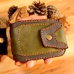 Gladiator Cüzdan Bifold Çıtçıtlı Tasarım Hakiki Deri El Yapımı