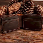 Gladiator Cüzdan Bifold Çıtçıtlı Tasarım Hakiki Deri El Yapımı