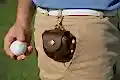 hakiki deri el yapimi golf topu ve tee deri kılıfı