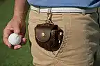 hakiki deri el yapimi golf topu ve tee deri kılıfı