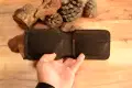 Hector V-1 Cüzdan Katlanır Tasarım Hakiki Deri El Yapımı