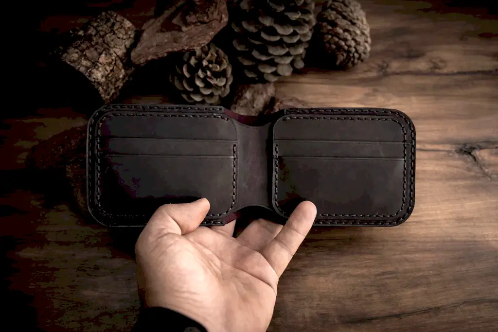 hakiki deri el yapimi hector v-1 bifold deri cüzdan