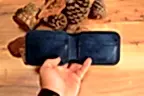 Gladiator Cüzdan Bifold Çıtçıtlı Tasarım Hakiki Deri El Yapımı