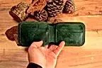 Gladiator Cüzdan Bifold Çıtçıtlı Tasarım Hakiki Deri El Yapımı