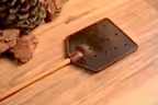 Deri Sinek Sopası Hakiki Deri El Yapımı Ahşap Saplı (Fly Swatter)
