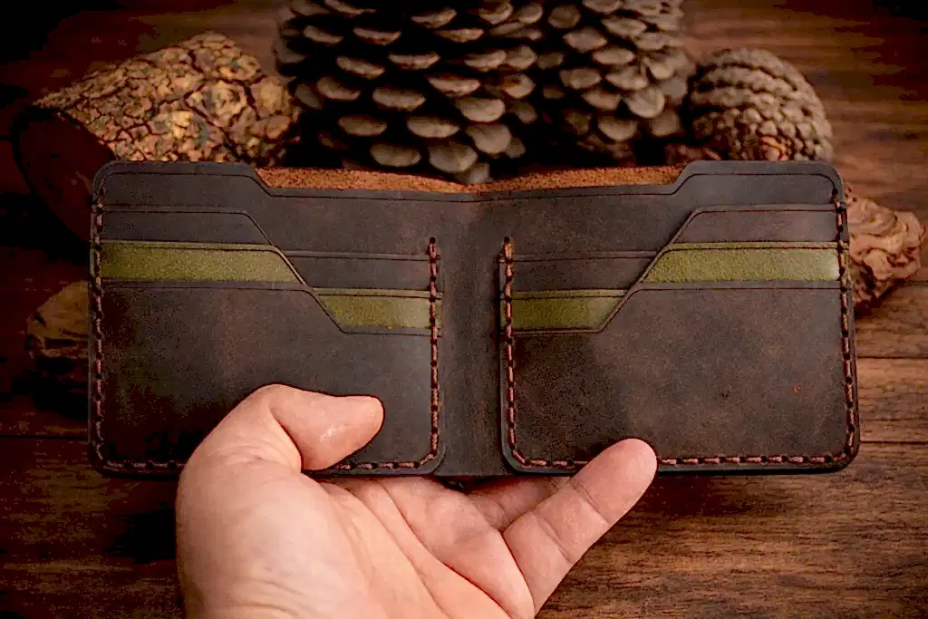 Western V-1 Cüzdan Katlanır Çıtçıtlı Hakiki Deri El Yapımı